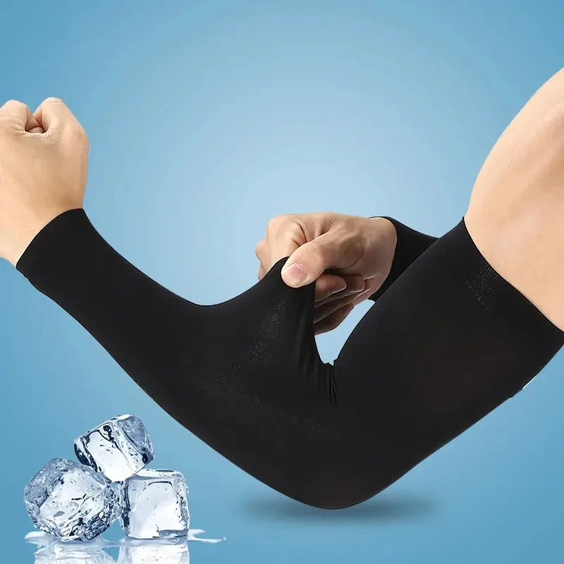 Cycling Arm Warmers - アイスシルクスポーツアームスリーブサイクリング太陽 UV 保護屋外旅行ランニングジムフィットネスクール夏アームスリーブ