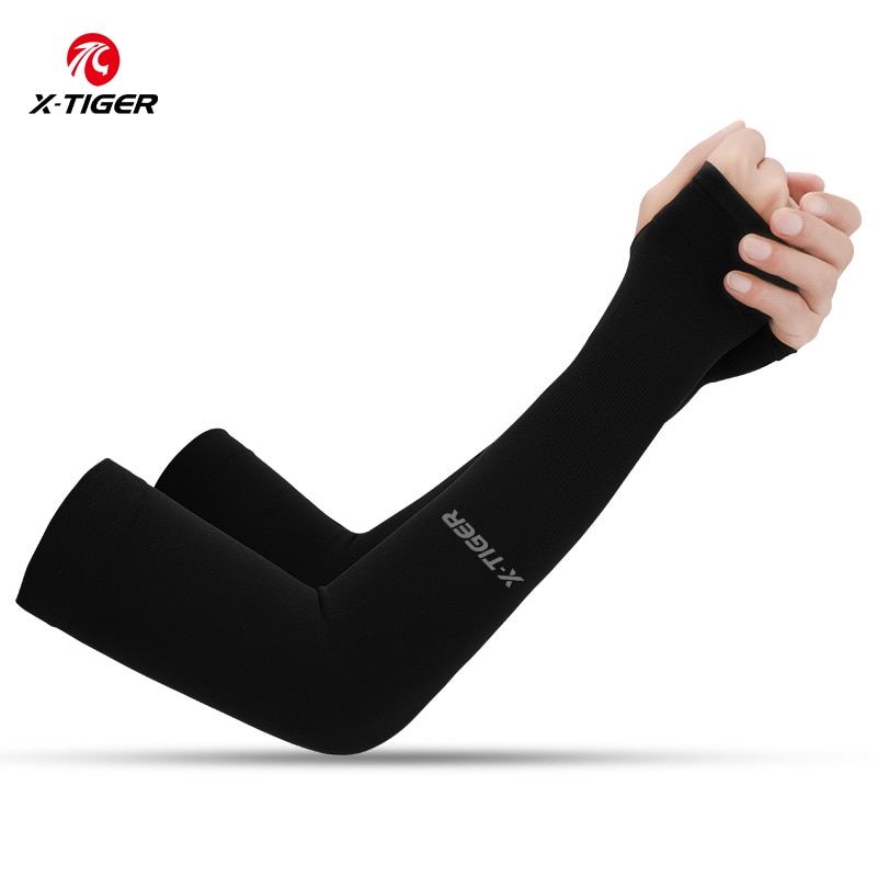 Cycling Arm Warmers - X-TIGER サイクリングアーム夏アイス布サイクリングスリーブ日焼け防止ユニセックス通気性ランニングバレーボールスリーブ屋外