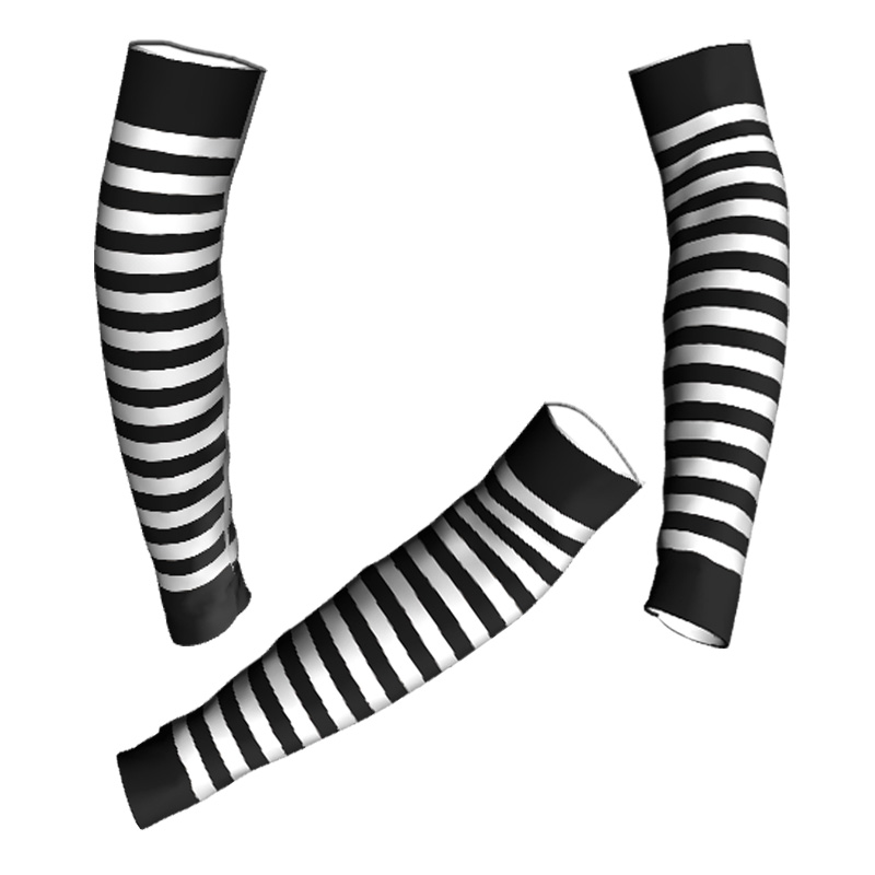 Cycling Arm Warmers - サイクリング自転車 MTB アームウォーマー UV 保護ランニングアームスリーブフィットネスバスケットボール肘パッドスポーツ品質ストライプハンドカバー