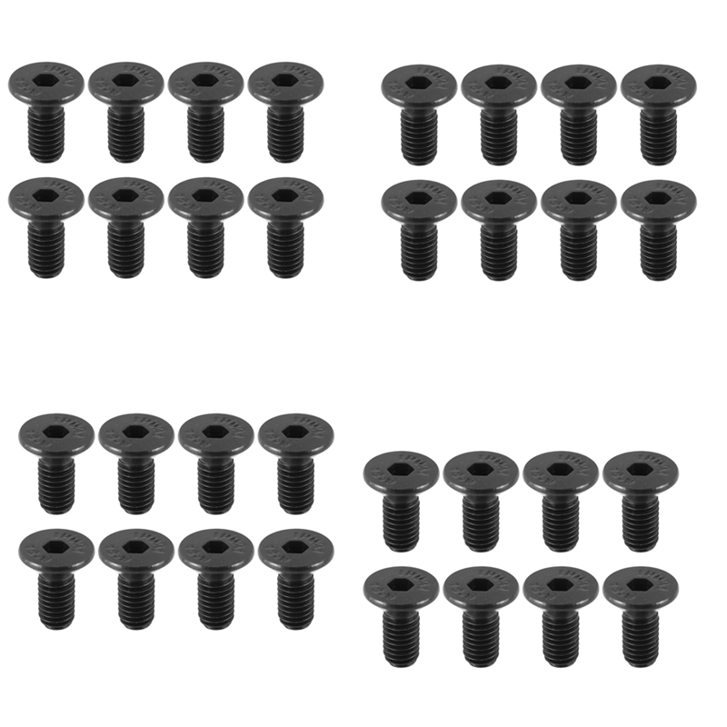 Mtb Pedals - 32 個 MTB バイクロック靴クリート取付ネジシマノ SPD セルフロックペダルロックスチールブラック