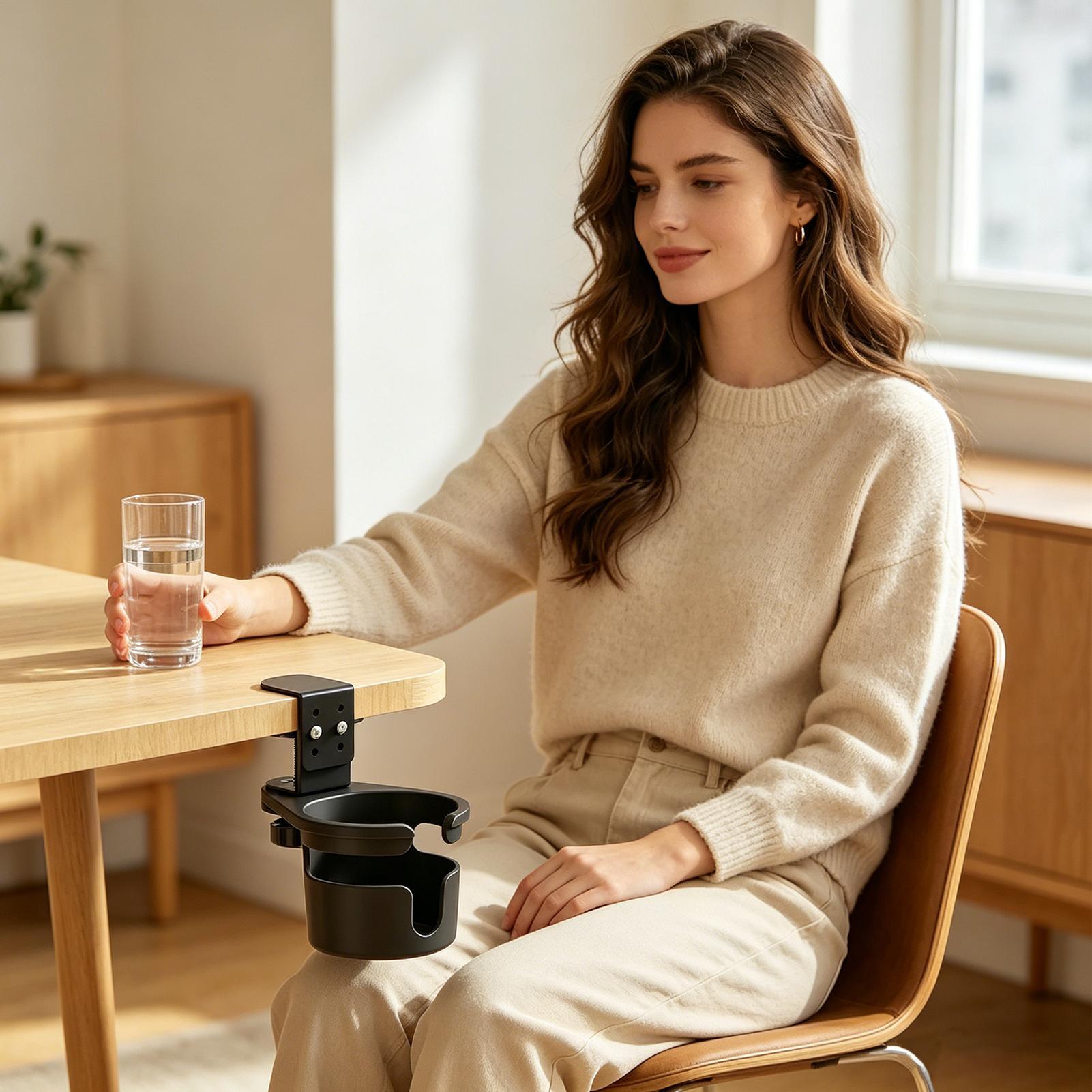 デスクカップホルダー卓上ドリンクスタンドテーブルウォーターボ - Water Bottle Holder のレビューと価格