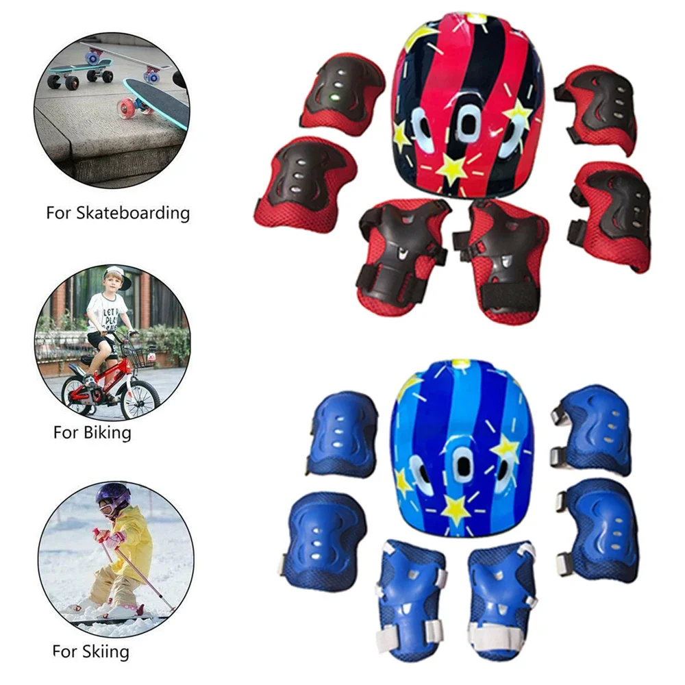子供用の保護具セット、調節可能なヘルメットと膝パッド、肘パッ - Cycling Gear Kids のレビューと価格