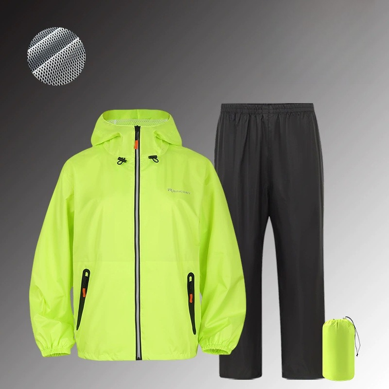 全身防水レインスーツ 反射材付き サイクリング/釣り用レイン - Cycling Gear Men のレビューと価格