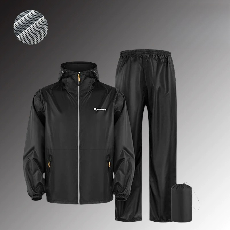 全身防水レインスーツ 反射材付き サイクリング/釣り用レイン - Cycling Gear Men のレビューと価格