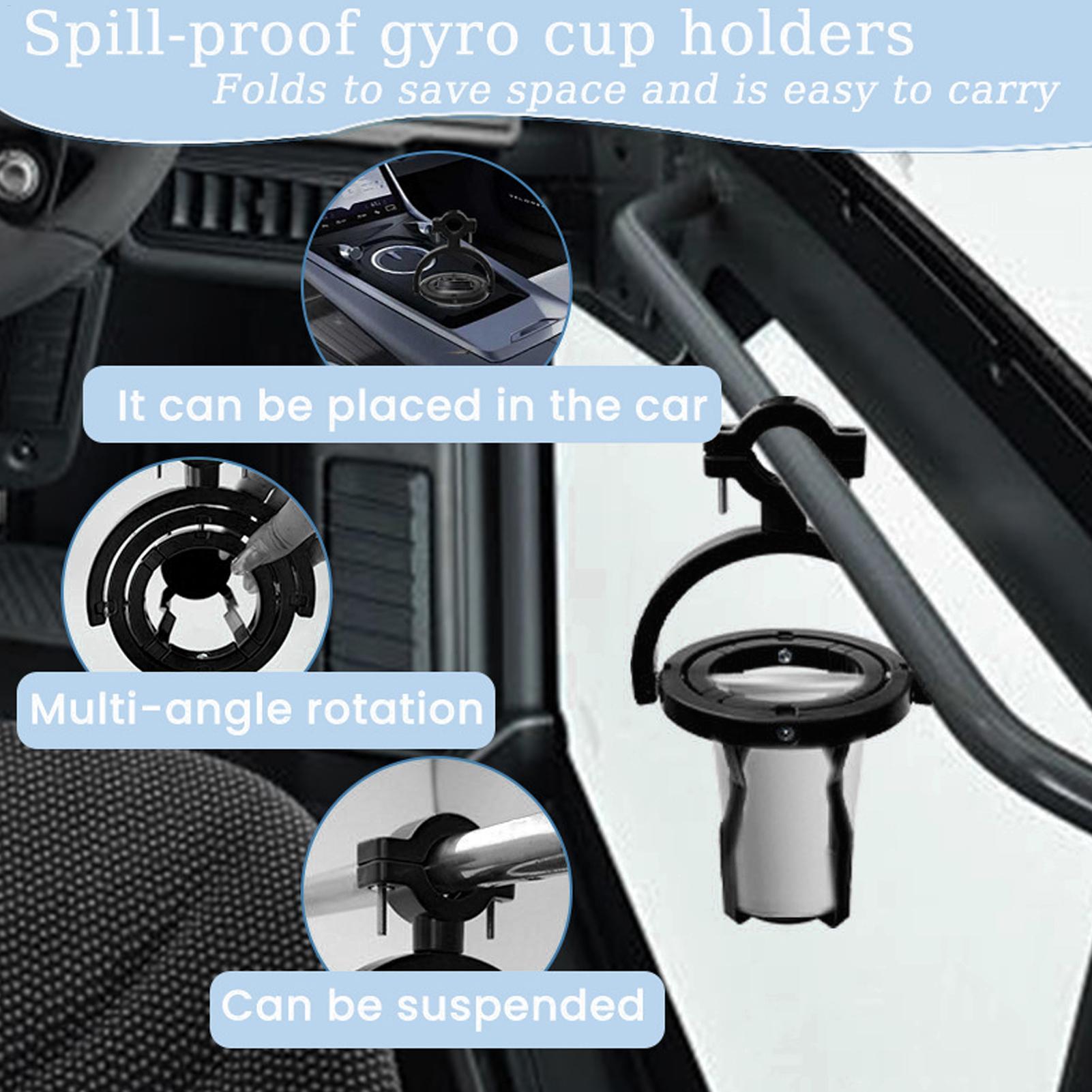 ジャイロカップホルダー自動水平カップホルダークランプこぼれ防 - Water Bottle Holder のレビューと価格