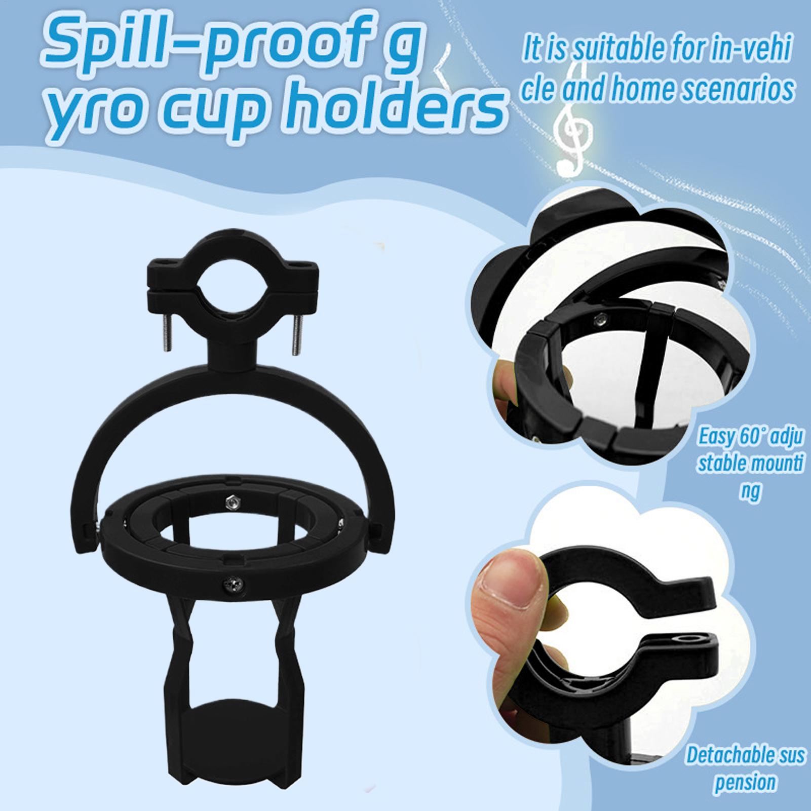 ジャイロカップホルダー自動水平カップホルダークランプこぼれ防 - Water Bottle Holder のレビューと価格