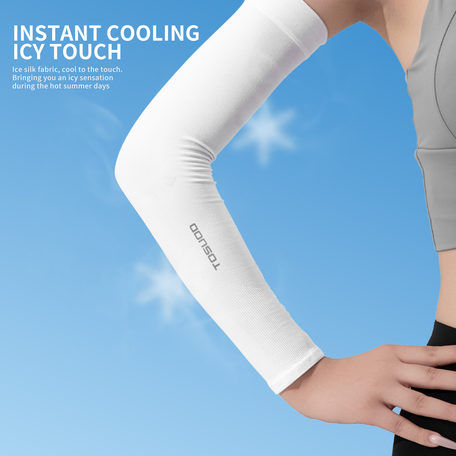 TOSUOD アイスシルク自転車スリーブ夏通気性サイクリング - Cycling Arm Warmers のレビューと価格