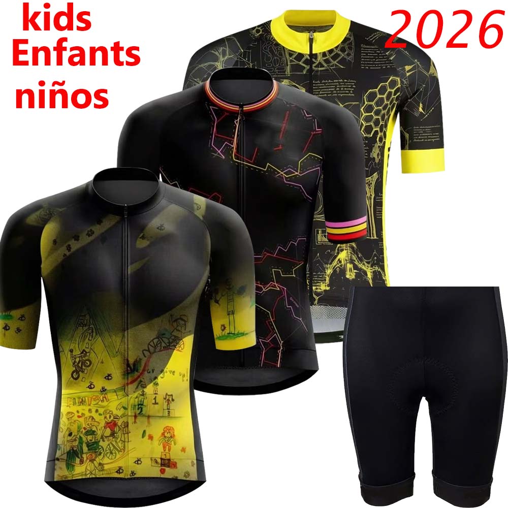 キッズフランスツアー2026サイクリングジャージセット ウォ - Cycling Gear Kids のレビューと価格