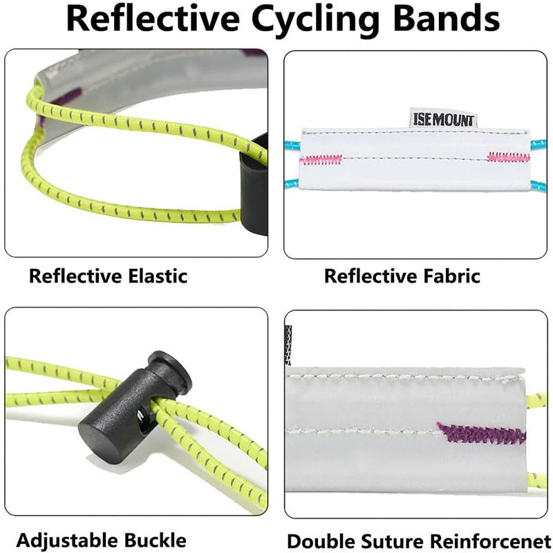 反射サイクリングパンツストラップ調節可能な自転車レッグクリッ - Cycling Gear Men のレビューと価格