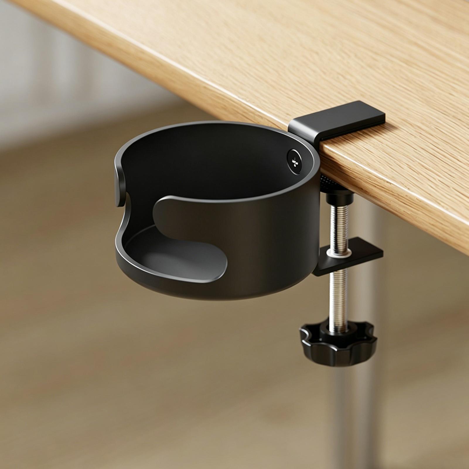 デスクカップホルダークランプ調節可能なこぼれ防止ドリンクスタ - Water Bottle Holder のレビューと価格