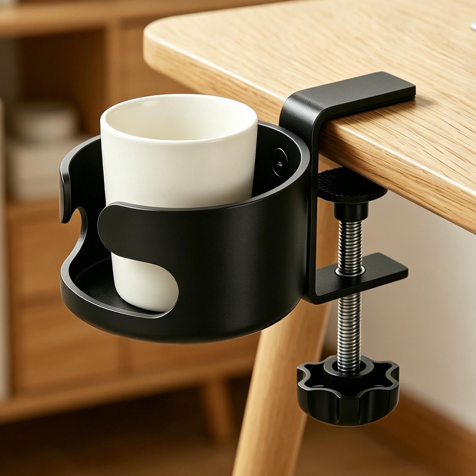 デスクカップホルダー 調節可能なドリンクスタンド こぼれ防止 - Water Bottle Holder のレビューと価格