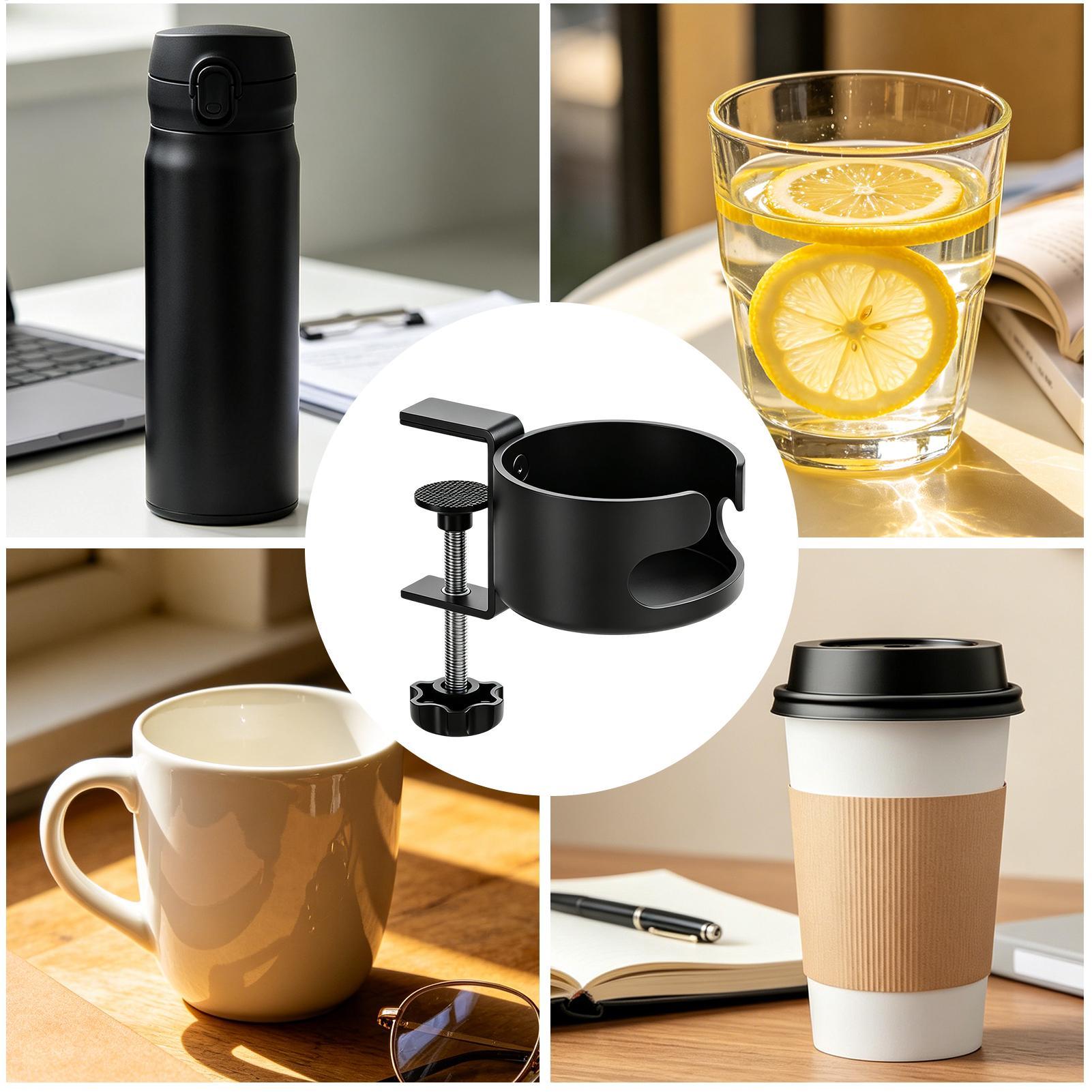 デスクカップホルダー 調節可能なドリンクスタンド こぼれ防止 - Water Bottle Holder のレビューと価格