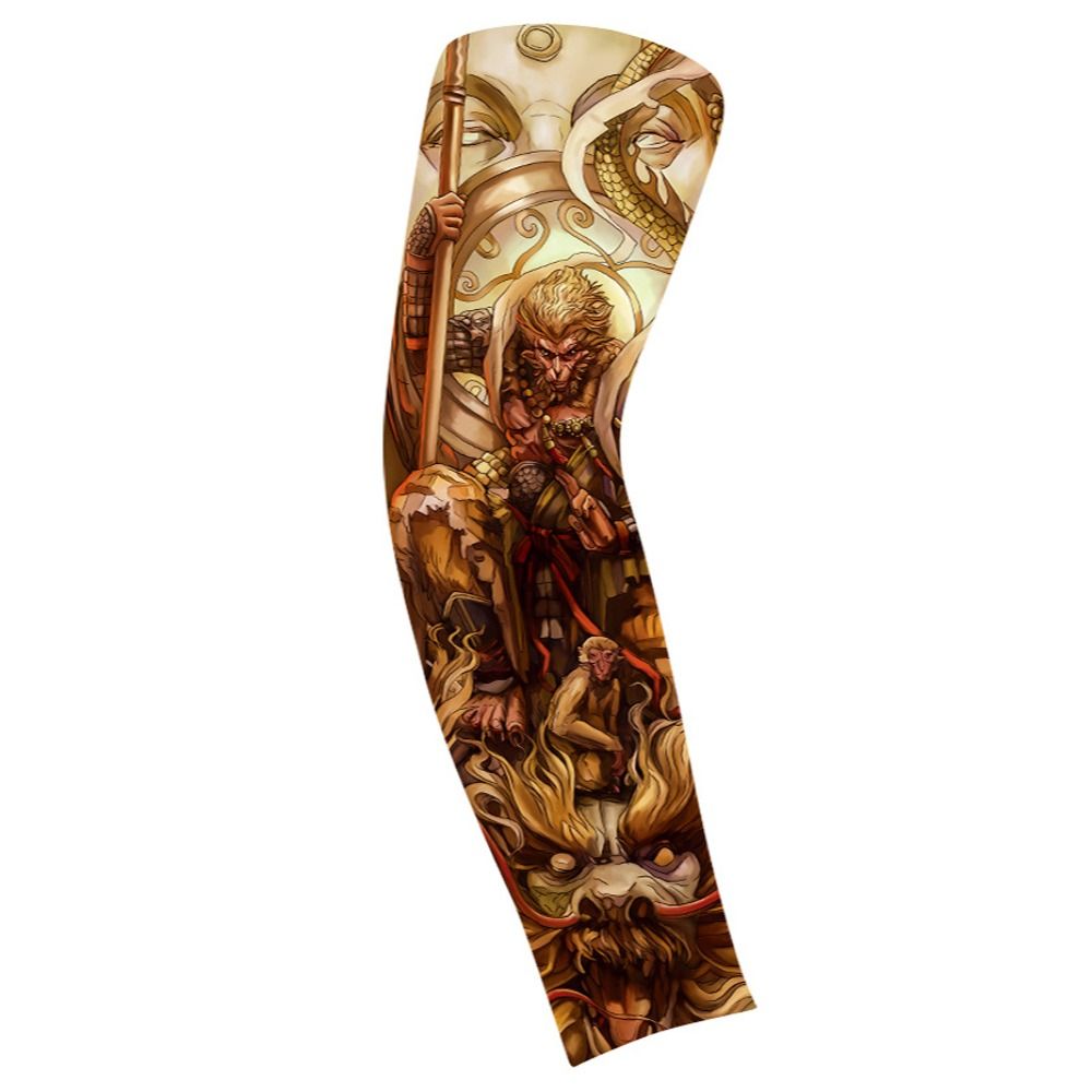 フラワーアームパターンフラワーアームタトゥースリーブ弾性薄型 - Cycling Arm Warmers のレビューと価格